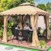 Picture of Four-Post Outdoor Gazebo Canopy for Market Stalls, Events and Advertising, Garden Carport