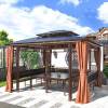 Picture of Outdoor Aluminium Gazebo with Wrought Iron Details for Garden, Patio and Rooftop Terrace