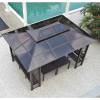 Picture of Outdoor Aluminium Gazebo with Wrought Iron Details for Garden, Patio and Rooftop Terrace