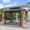 Picture of Outdoor Aluminium Gazebo with Wrought Iron Details for Garden, Patio and Rooftop Terrace