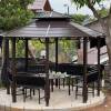 Picture of Hexagonal or Octagonal Gazebo with Galvanised Steel Roof, Garden Rain and Sun Shelter