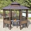 Picture of Hexagonal or Octagonal Gazebo with Galvanised Steel Roof, Garden Rain and Sun Shelter
