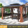 Picture of Outdoor Aluminium Gazebo with Wrought Iron Details for Garden, Patio and Rooftop Terrace
