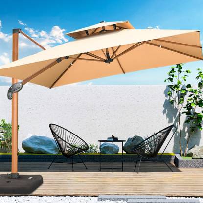 Picture of Hydraulic Roman Patio Umbrella, Commercial Large Outdoor Umbrella for Garden and Stalls