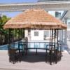Picture of Portable Round Garden Gazebo Sun Shade Tent for Farm, Rooftop Terrace and Villa