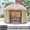 Picture of Portable Round Garden Gazebo Sun Shade Tent for Farm, Rooftop Terrace and Villa