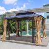 Picture of Modern Outdoor Gazebo with Polycarbonate Roof, Villa Garden Terrace Sun Shelter