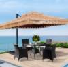 Picture of Outdoor Faux Thatch Straw Roman Umbrella, Folding Garden and Beach Umbrella for Resorts