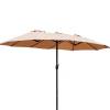 Picture of UV Protection Triple-Head Sun Umbrella, Large Waterproof Camping and Market Stall Umbrella