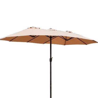 Picture of UV Protection Triple-Head Sun Umbrella, Large Waterproof Camping and Market Stall Umbrella