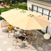 Picture of UV Protection Triple-Head Sun Umbrella, Large Waterproof Camping and Market Stall Umbrella