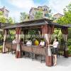 Picture of Wrought Iron Gazebo Canopy, Aluminium Sun Shelter for Balcony and Rooftop Garden