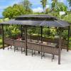 Picture of Wrought Iron Gazebo Canopy, Aluminium Sun Shelter for Balcony and Rooftop Garden