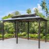 Picture of Wrought Iron Gazebo Canopy, Aluminium Sun Shelter for Balcony and Rooftop Garden