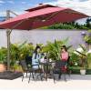 Picture of Outdoor Solar LED Roman Umbrella, Large Garden Patio and Beach Sun Umbrella