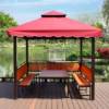 Picture of Large Four-Leg Roman Canopy Gazebo for Events, Advertising and Market Stalls