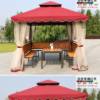 Picture of Large Four-Leg Roman Canopy Gazebo for Events, Advertising and Market Stalls