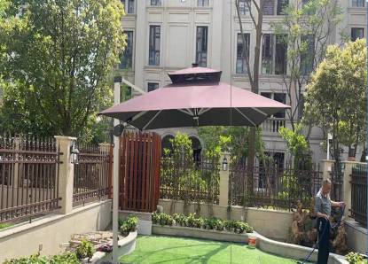 Picture of Outdoor Garden Patio Umbrella, Roman Style Sun Parasol for Villas and Terraces