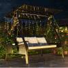 Picture of Outdoor Swing Chair for Adults, Double Hanging Chair for Garden and Balcony, Wrought Iron and Cast Aluminium, Solar