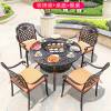 Picture of Cast Aluminium Outdoor BBQ Table and Chair 5-Piece Set with Marble Top