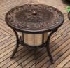 Picture of Cast Aluminium Outdoor BBQ Table and Chair 5-Piece Set with Marble Top
