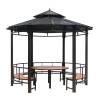 Picture of Portable Aluminium Four-Corner Gazebo Sun Shade Tent, Minimalist Balcony and Garden
