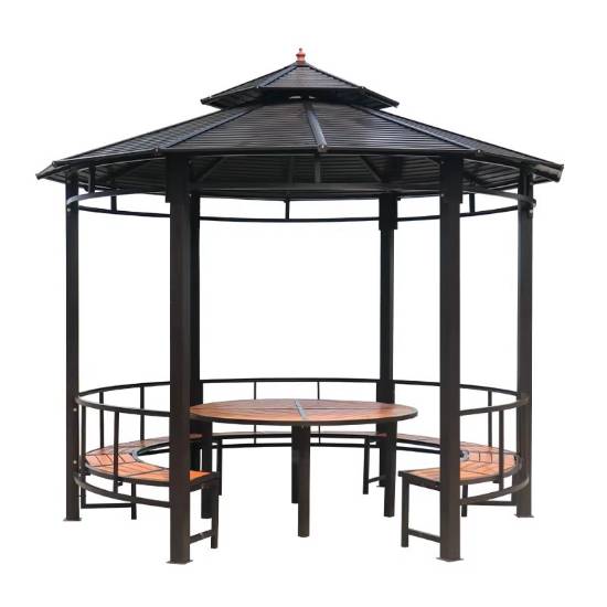 Picture of Portable Aluminium Four-Corner Gazebo Sun Shade Tent, Minimalist Balcony and Garden