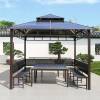 Picture of Aluminium Gazebo with Polycarbonate Roof, Villa Garden Terrace Sun and Rain Shelter