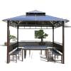 Picture of Aluminium Gazebo with Polycarbonate Roof, Villa Garden Terrace Sun and Rain Shelter