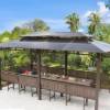 Picture of Aluminium Gazebo with Polycarbonate Roof, Villa Garden Terrace Sun and Rain Shelter