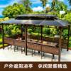 Picture of Chinese Style Aluminium Outdoor Gazebo, Villa Garden Rooftop Terrace Sun and Rain Shelter