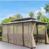 Picture of Chinese Style Aluminium Outdoor Gazebo, Villa Garden Rooftop Terrace Sun and Rain Shelter