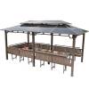 Picture of Chinese Style Aluminium Outdoor Gazebo, Villa Garden Rooftop Terrace Sun and Rain Shelter