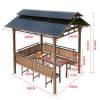 Picture of Outdoor Double Roof Gazebo with Polycarbonate Panels, Garden Patio Sun Shelter