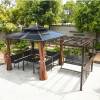 Picture of Pergola Sun Shelter for Villa Garden, Terrace and Rooftop, Outdoor Leisure Gazebo