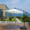 Picture of Solar LED Banana Cantilever Umbrella, Outdoor Patio Sun Umbrella for Villa Garden