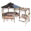 Picture of New Chinese Style Hexagonal Garden Gazebo, Rain and Sun Protection, for Villa Terraces