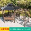 Picture of New Chinese Style Hexagonal Garden Gazebo, Rain and Sun Protection, for Villa Terraces