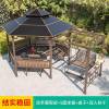 Picture of New Chinese Style Hexagonal Garden Gazebo, Rain and Sun Protection, for Villa Terraces