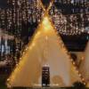 Picture of Triangle Tent for Outdoor Camping, Scenic Spots, Rooftop Dining and BBQ Terraces