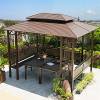 Picture of Outdoor Pergola Gazebo Rain and Sun Shelter for Villa Garden, Terrace and Rooftop