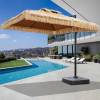 Picture of Outdoor Faux Straw Thatch Centre Pole Umbrella, Iron Frame, for Patio Tables and Chairs