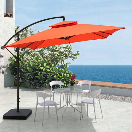 Picture of Outdoor Banana Cantilever Umbrella, Large Patio and Beach Sun Umbrella for Market Stalls