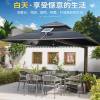 Picture of Outdoor Garden Gazebo, Sun Shade Canopy for Villa Terrace and Rooftop, Simple Wrought Iron Pavilion