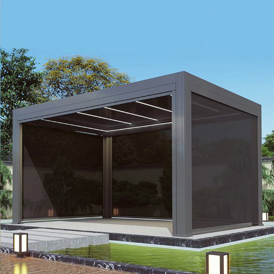 Picture of Motorised Louvre Roof Aluminium Pergola, Modern Smart Automatic, for Villa Gardens