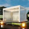 Picture of Electric Louvred Aluminium Gazebo, Four-Post Outdoor Pergola for Garden and Terrace