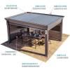 Picture of Electric Louvred Aluminium Gazebo, Four-Post Outdoor Pergola for Garden and Terrace