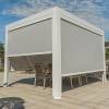 Picture of Electric Louvred Aluminium Gazebo, Four-Post Outdoor Pergola for Garden and Terrace