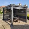 Picture of Electric Louvred Aluminium Gazebo, Four-Post Outdoor Pergola for Garden and Terrace