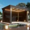 Picture of Electric Louvred Aluminium Gazebo, Four-Post Outdoor Pergola for Garden and Terrace